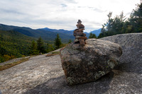 Cairn on boulder. Balanced Rocks area.