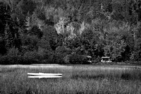 Sailboat moored on Connery Pond *
